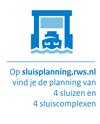 Op sluisplanning.rws.nl vind je de planning van 4 sluizen en  4 sluiscomplexen