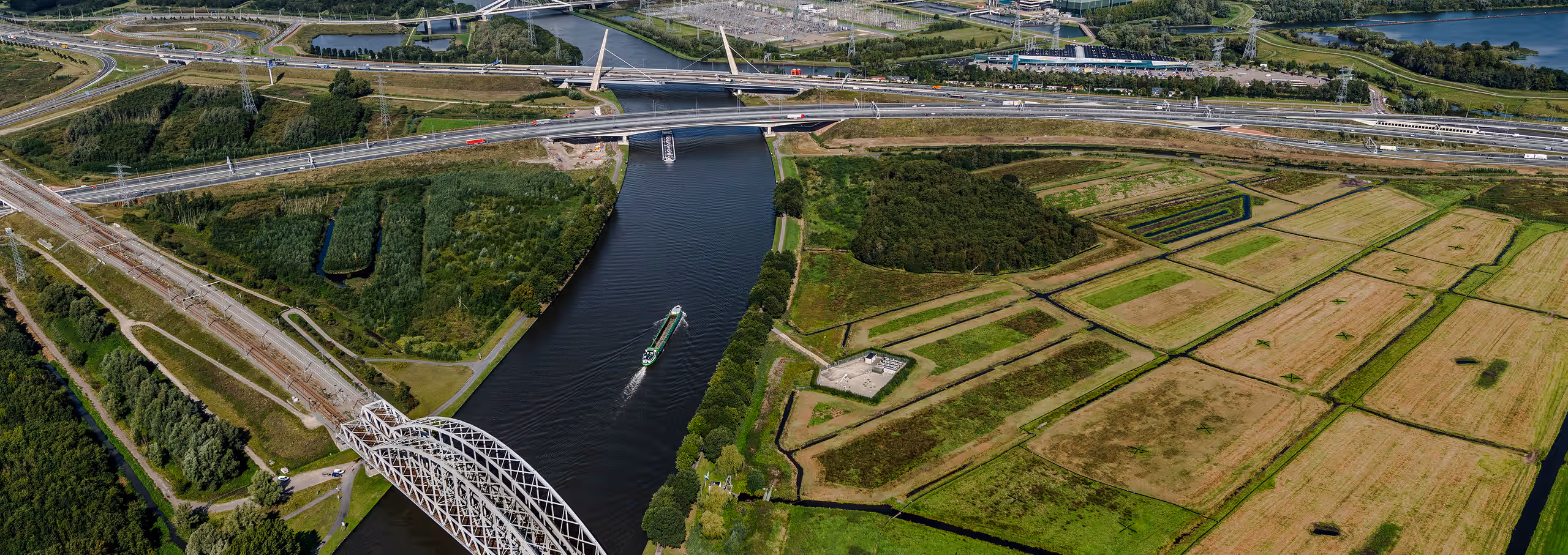 Luchtfoto van infrastructuur