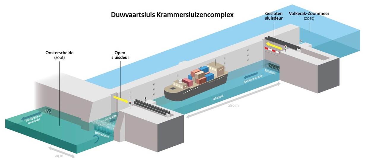 Infographic Krammersluizen