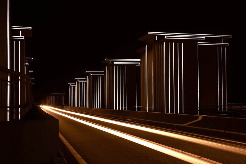 Gates of Light - project Daan Roosegaarde Afsluitdijk