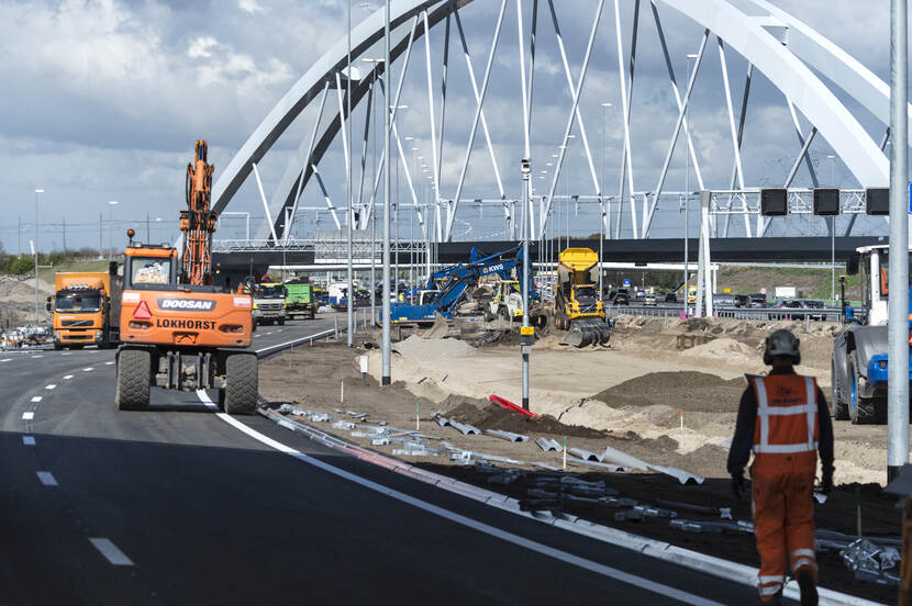 Werkzaamheden spoorbrug knp Muiderberg